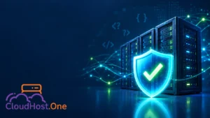 PHP security featured image with outlined CloudHost.One logo